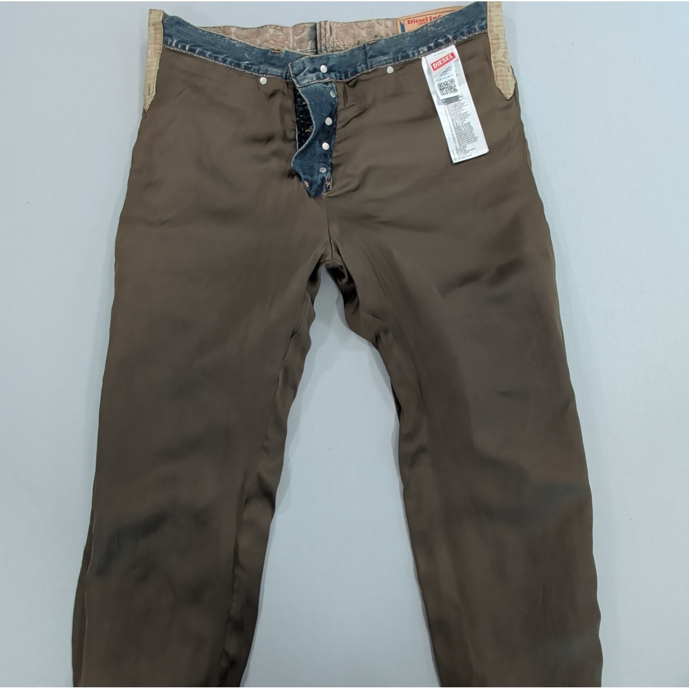 Diesel Mens 2010 D-MACS-FSE-2 Jeans 32 Blue Brown Distressed Laser Cut Denim - Picture 14 of 16
